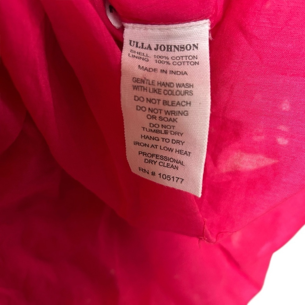 Ulla Johnson Hollie Lace Midi Dress Sz 2 Red Feminine Boho - Picture 8 of 10